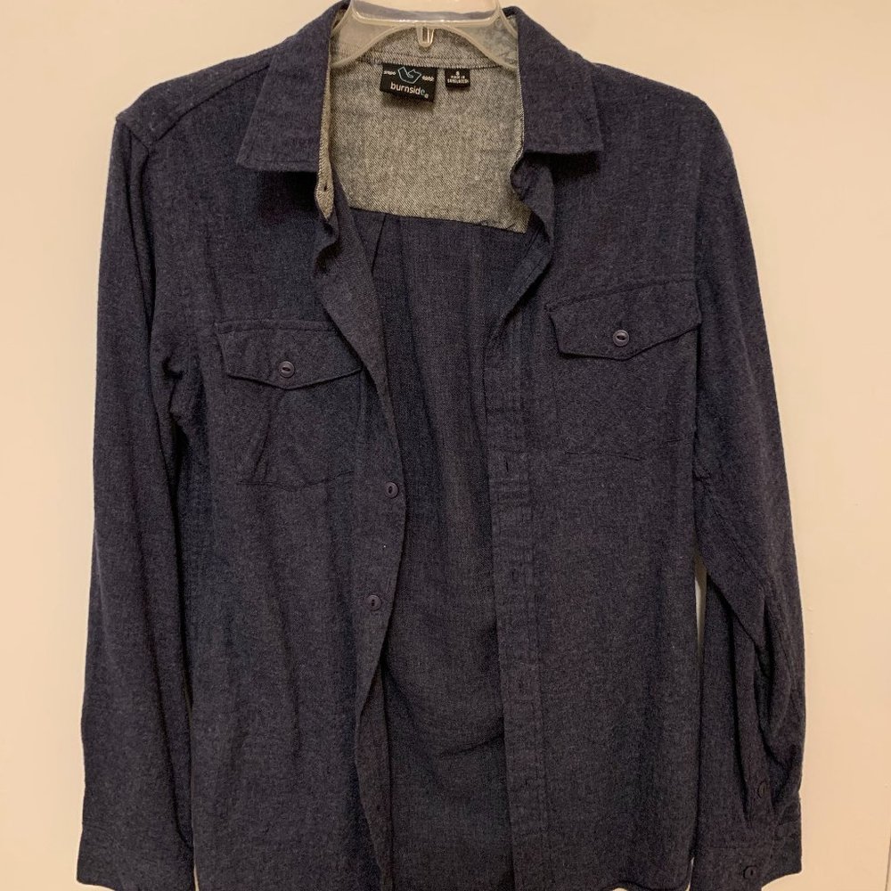Blue Flannel Button Down (Size Small)